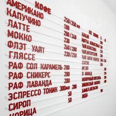 Магнитное настенное меню арт. U16