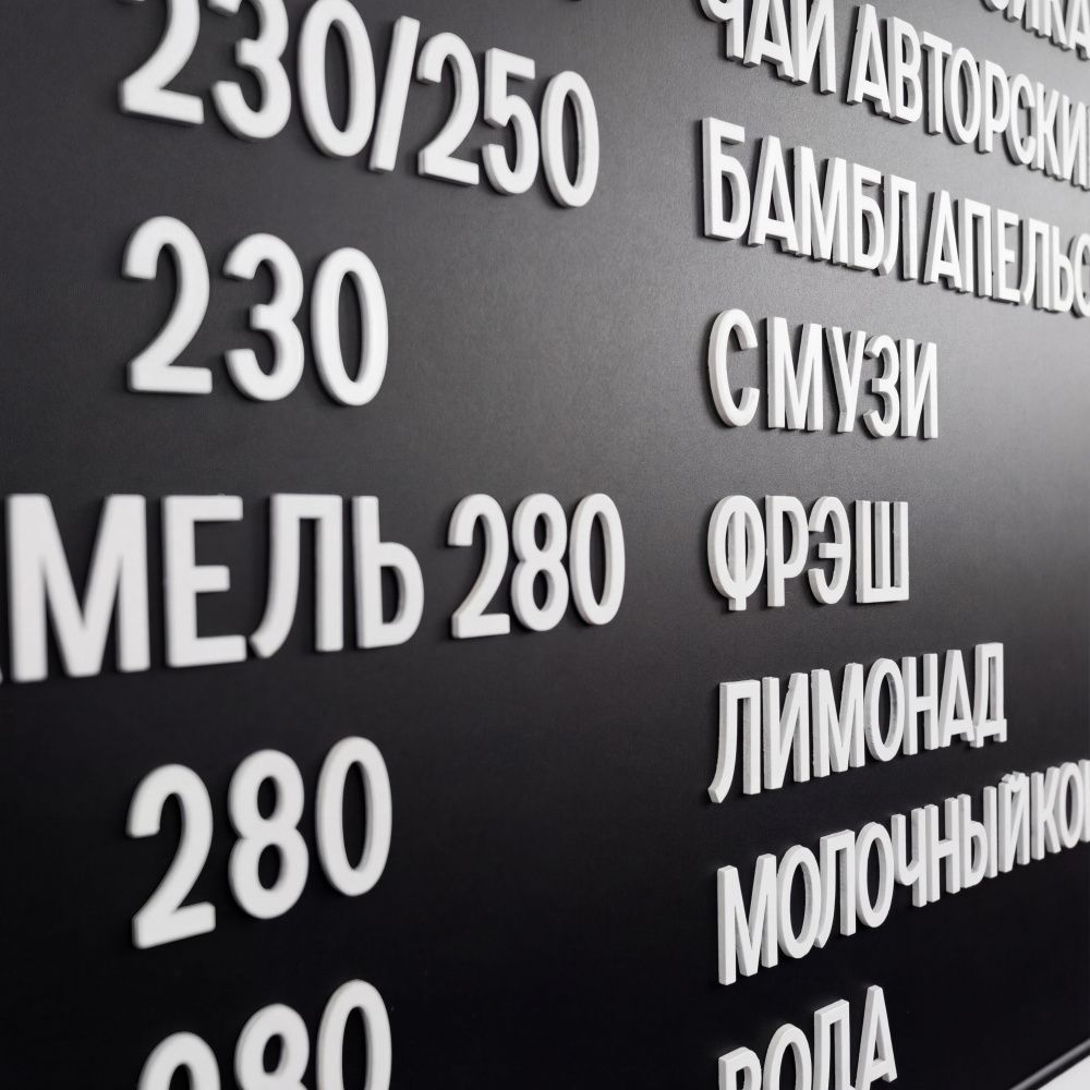 Магнитное настенное меню арт. U8