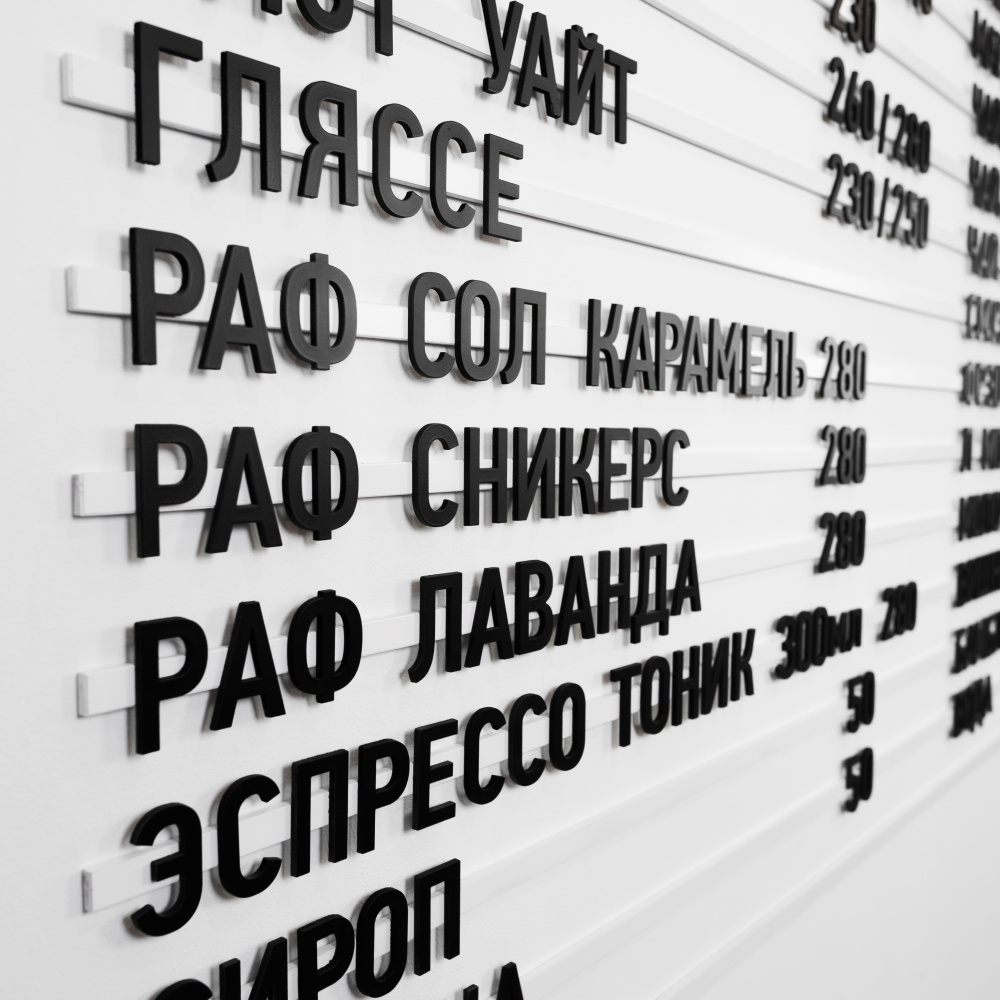 Магнитное наборное меню арт. U16 (500 символов)